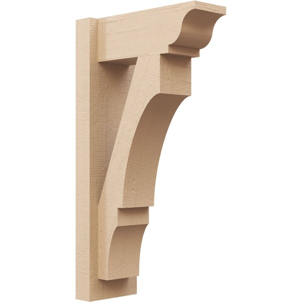 Ekena Millwork 6-in W x 14-in D x 26-in H Balboa Trad Rough Cedar Woodgrain TimberThane Outlooker, Primed Tan OUTUR060X14X26BOA04RCPR - main